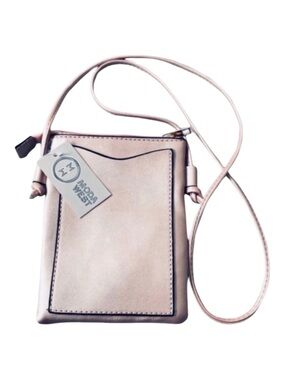 NEW Moda West Crossbody Bag Small Purse Iridescent Pastel Pink
